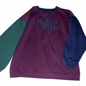 Paris Sport Club Purple and Green Sweatshirt